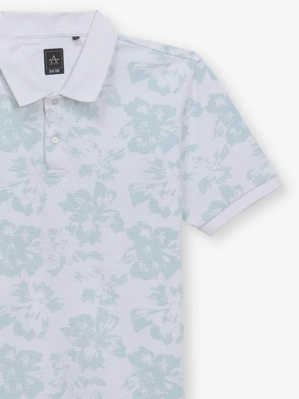 ARROW printed white cotton t-shirt for men