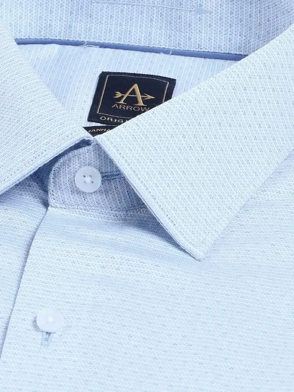 ARROW sky blue textured formal shirt