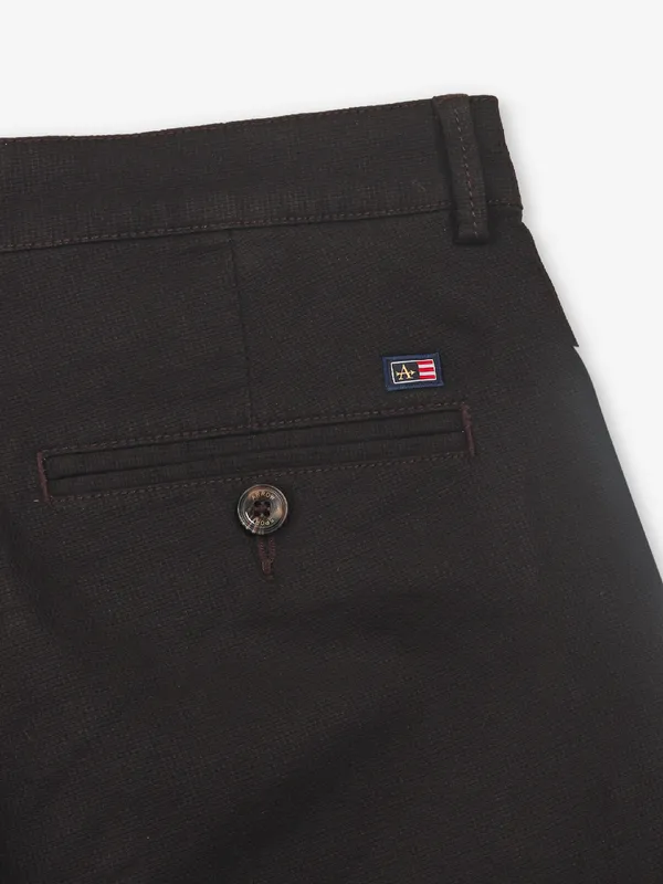 ARROW solid dark brown trouser