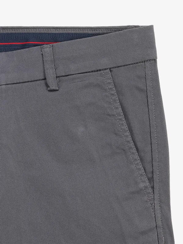 ARROW solid grey cotton trouser