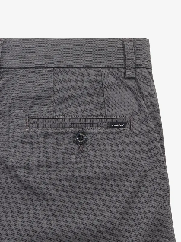 ARROW solid grey cotton trouser