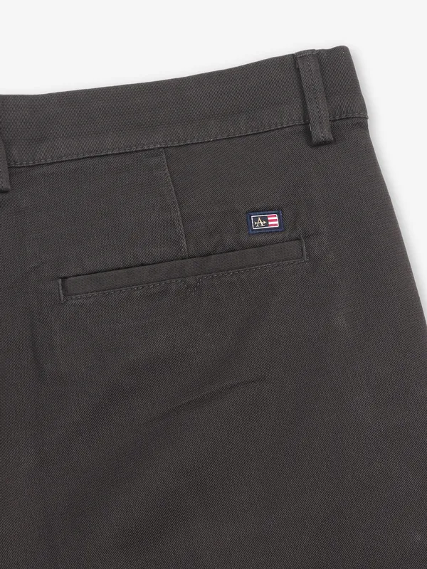 ARROW solid olive trouser in cotton