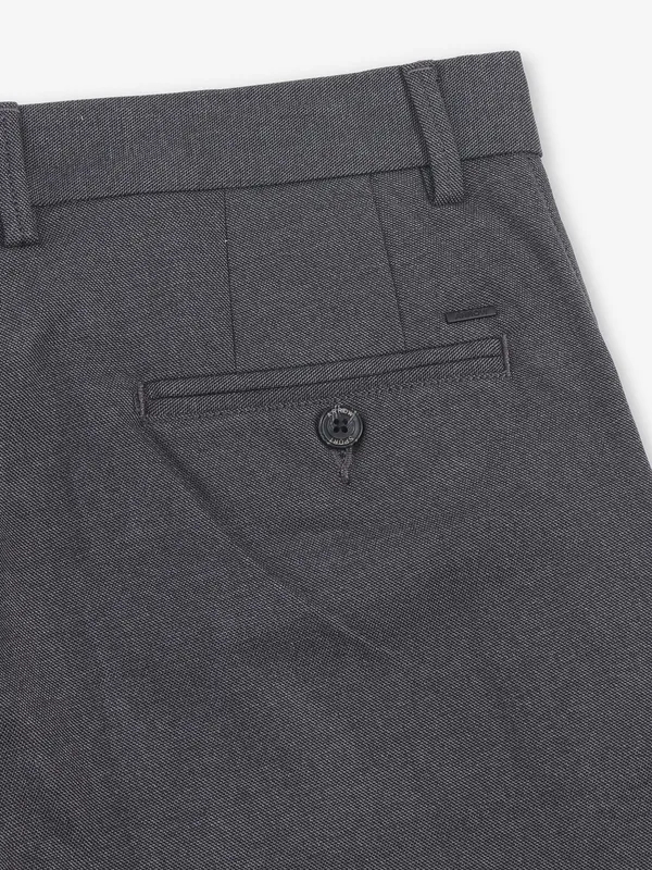 ARROW solid stone grey slim fit trouser in cotton