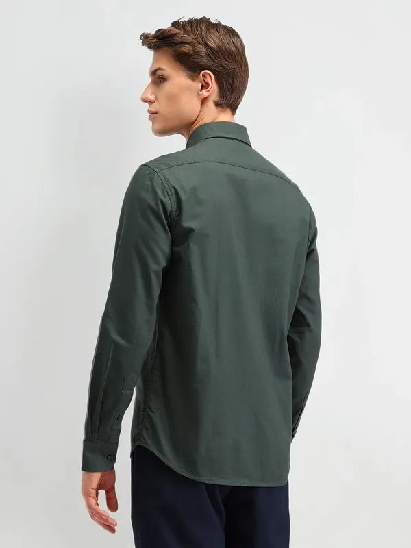 ARROW SPORT dark green cotton shirt