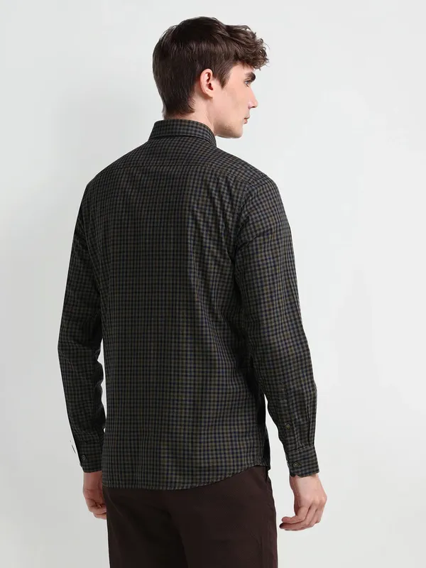 ARROW SPORT grey checkered shirt