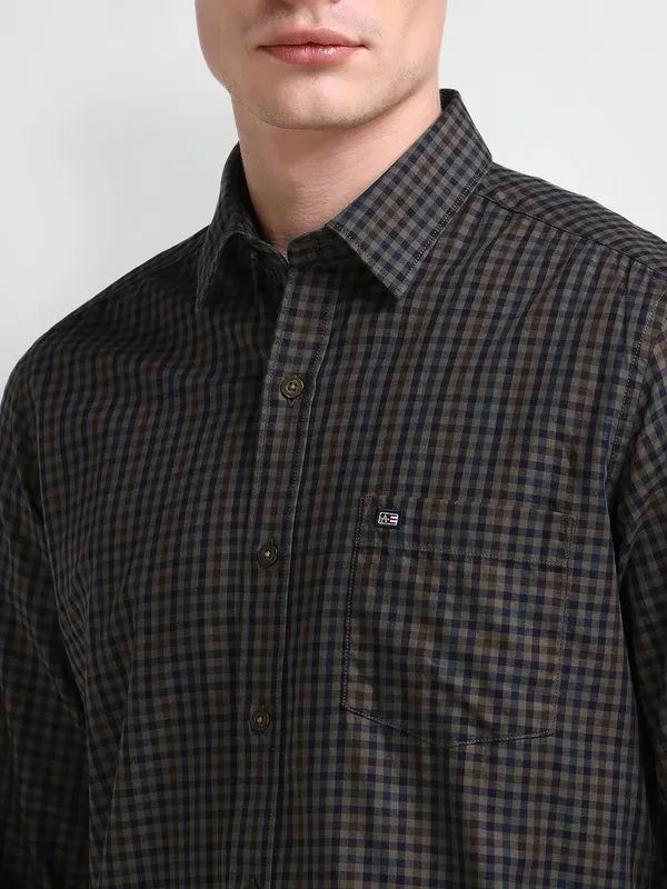 ARROW SPORT grey checkered shirt