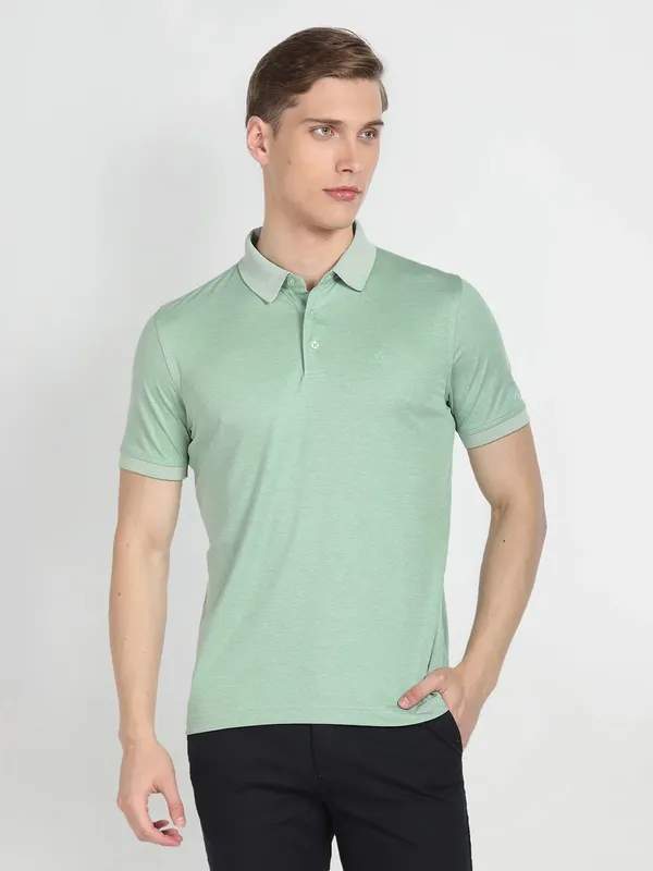 ARROW SPORT light green plain t-shirt