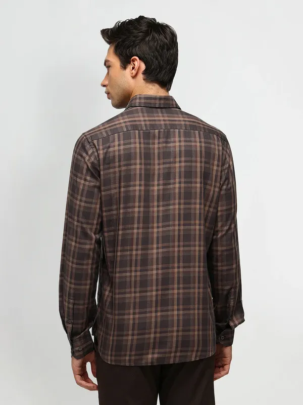 ARROW SPORT mens coffee cotton shirt for casual