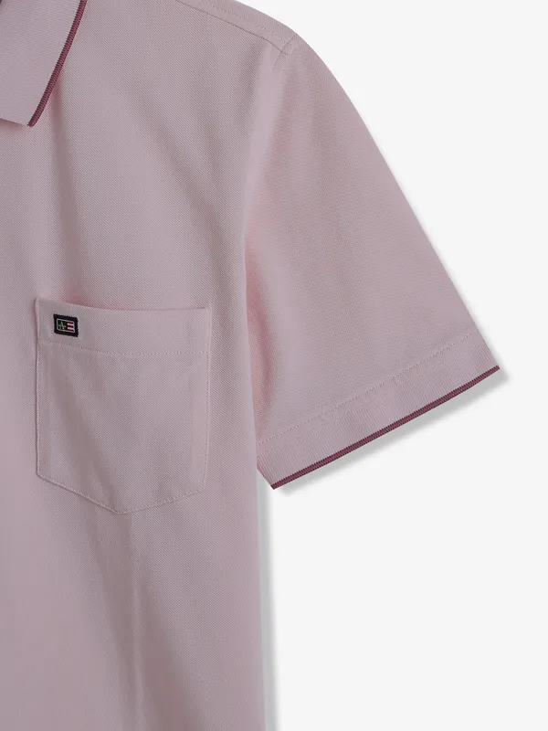 ARROW SPORT plain light pink cotton t-shirt