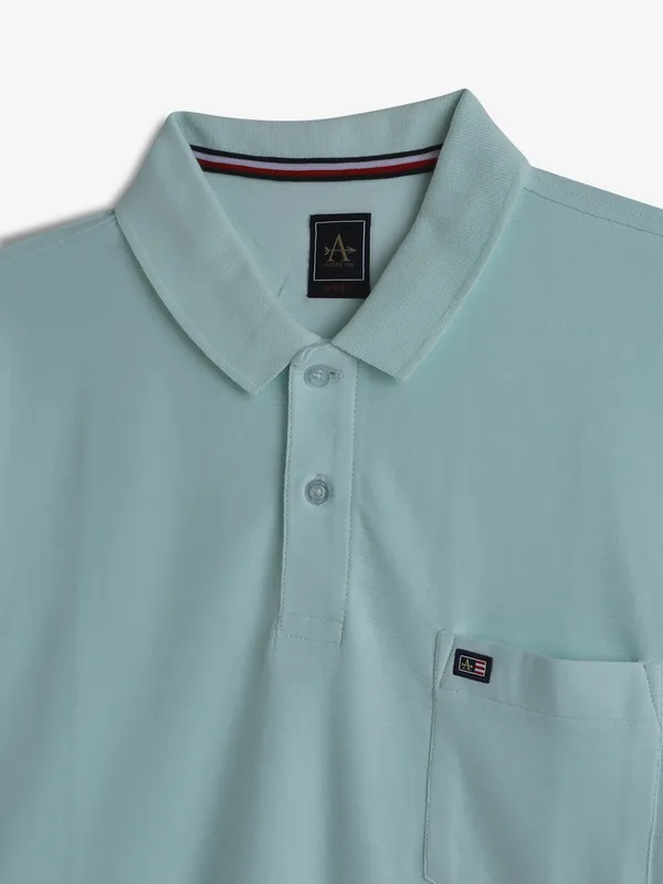 ARROW SPORT plain mint green cotton casual t-shirt
