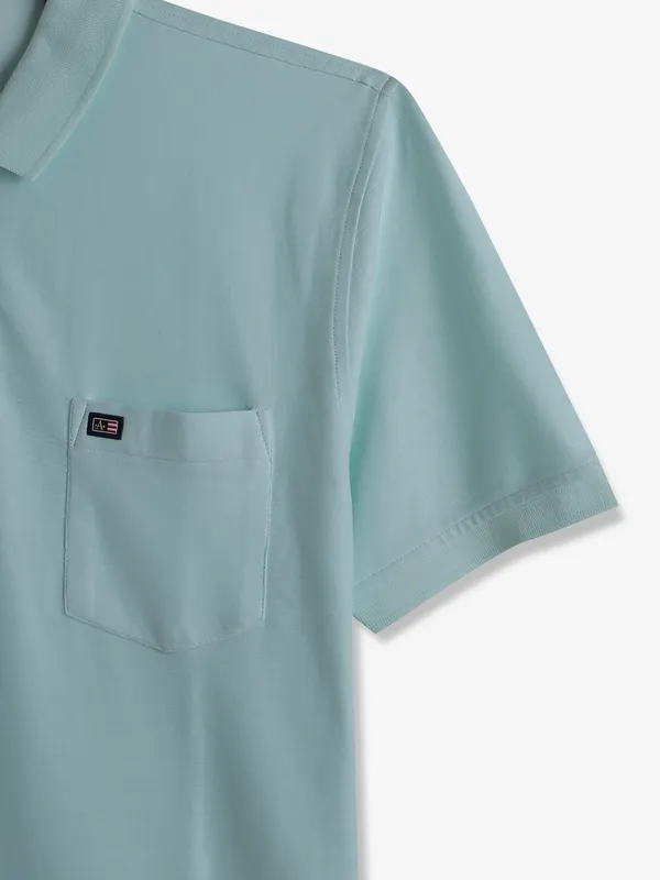 ARROW SPORT plain mint green cotton casual t-shirt