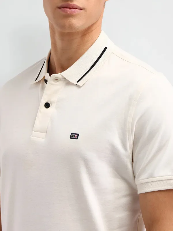 ARROW SPORT plain white t-shirt in cotton