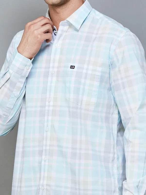 ARROW SPORT sky blue casual cotton shirt for men