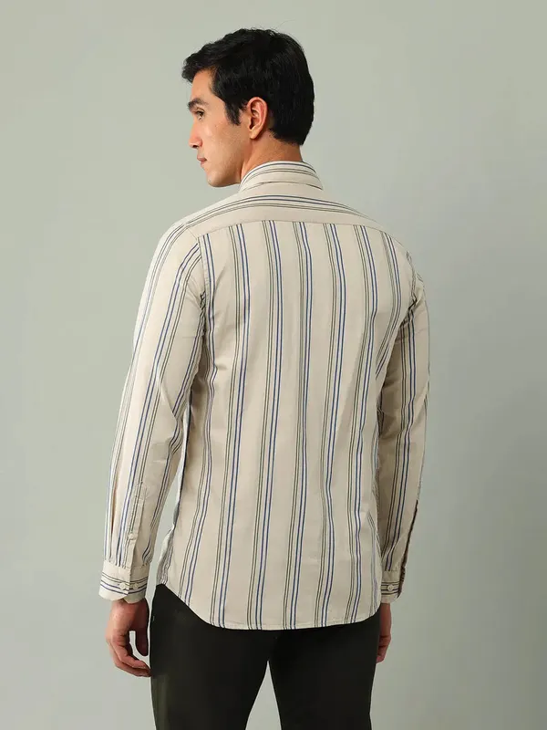 ARROW SPORT striped beige casual shirt for men