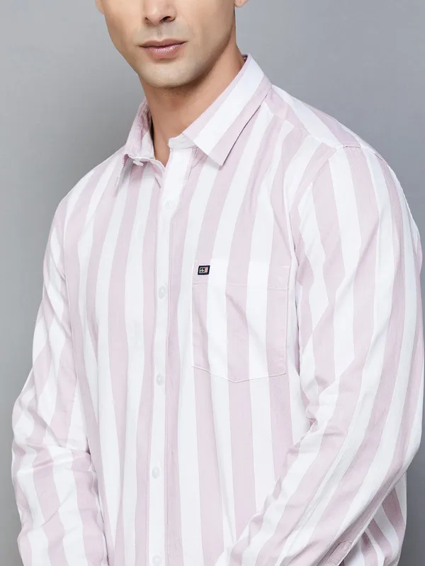 ARROW SPORT striped pink casual shirt for men
