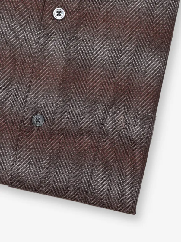 ARROW striped brown slim fit formal wear shirt