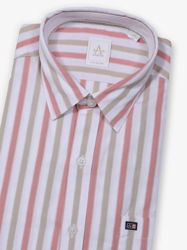 ARROW striped red formal shirt