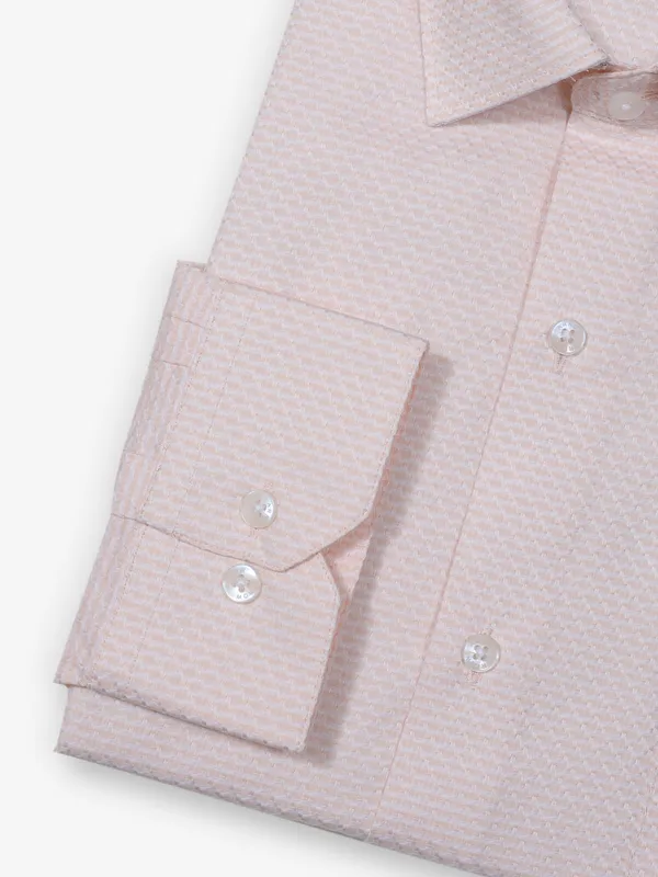 ARROW textured pink formal wear shirt