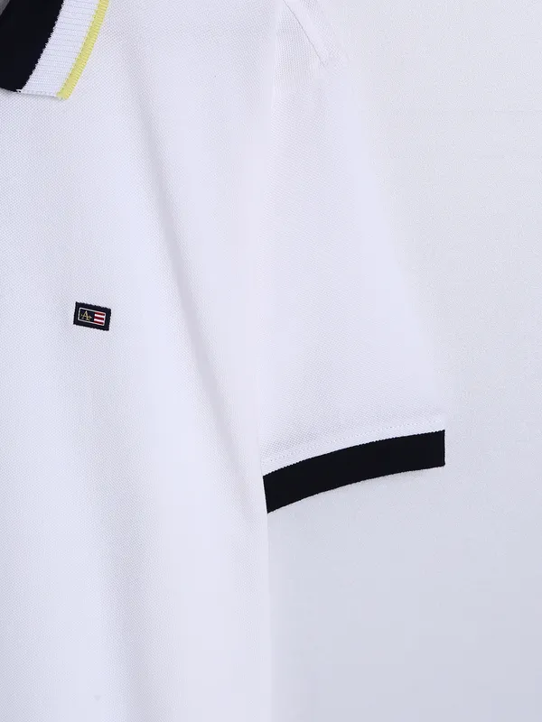 Arrow white polo t shirt in plain