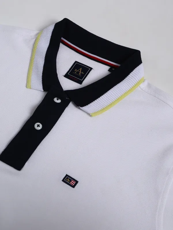 Arrow white polo t shirt in plain