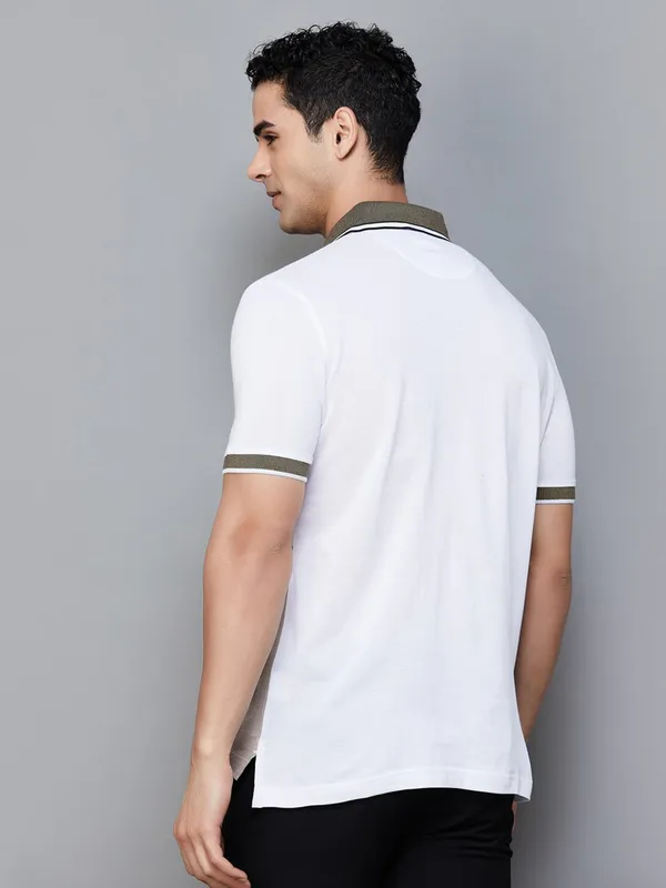 ARROW white striped polo t-shirt for men