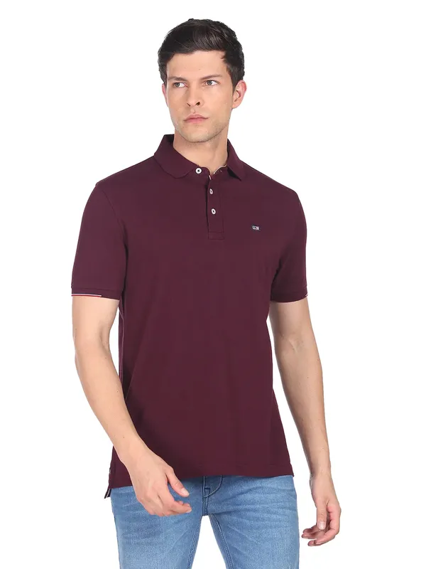 Arrow wine plain t shirt