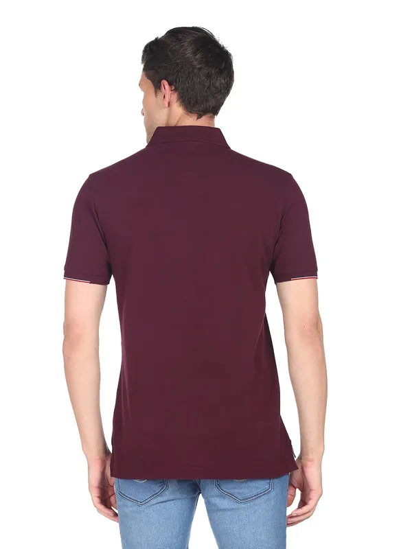 Arrow wine plain t shirt