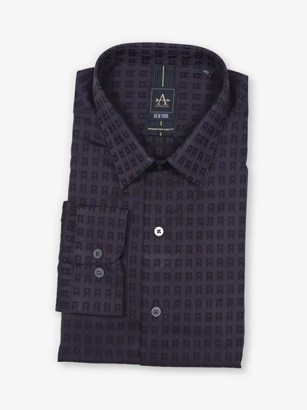 ARROW wine printed cotton shirt