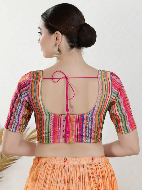Art silk multi color blouse