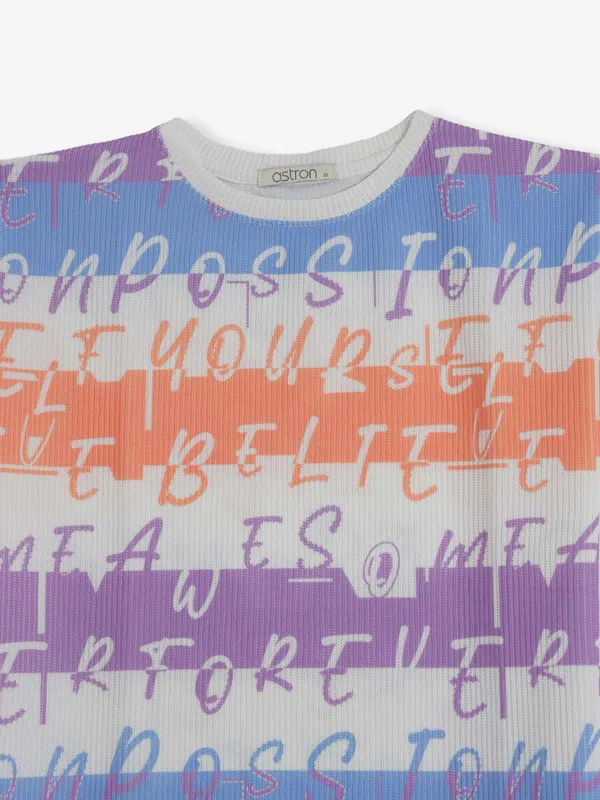 ASTRON printed white t-shirt