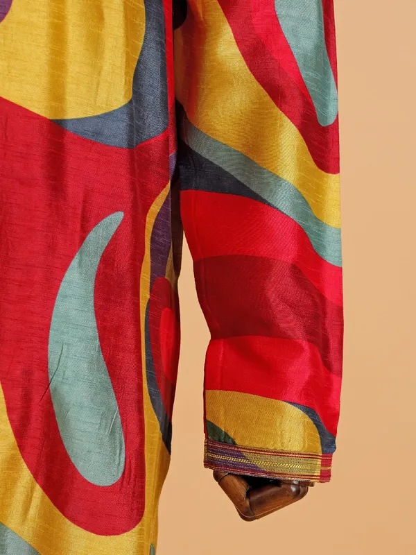 Attractive multicolor silk kurta suit for men