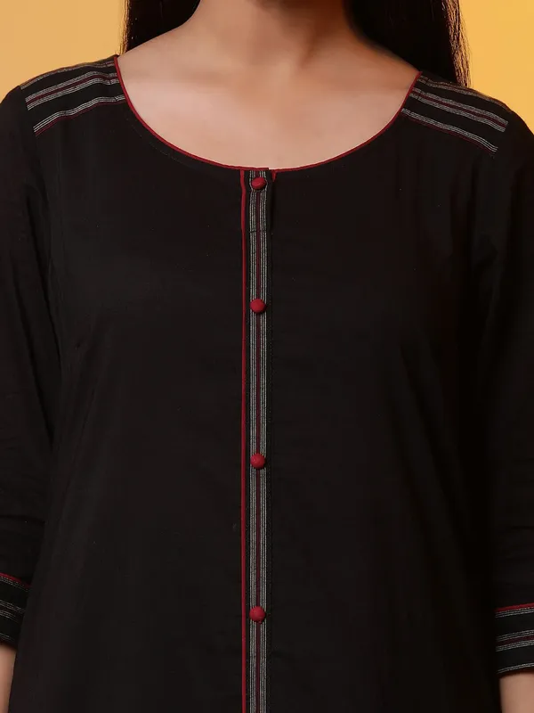 AURELIA black cotton palazzo set