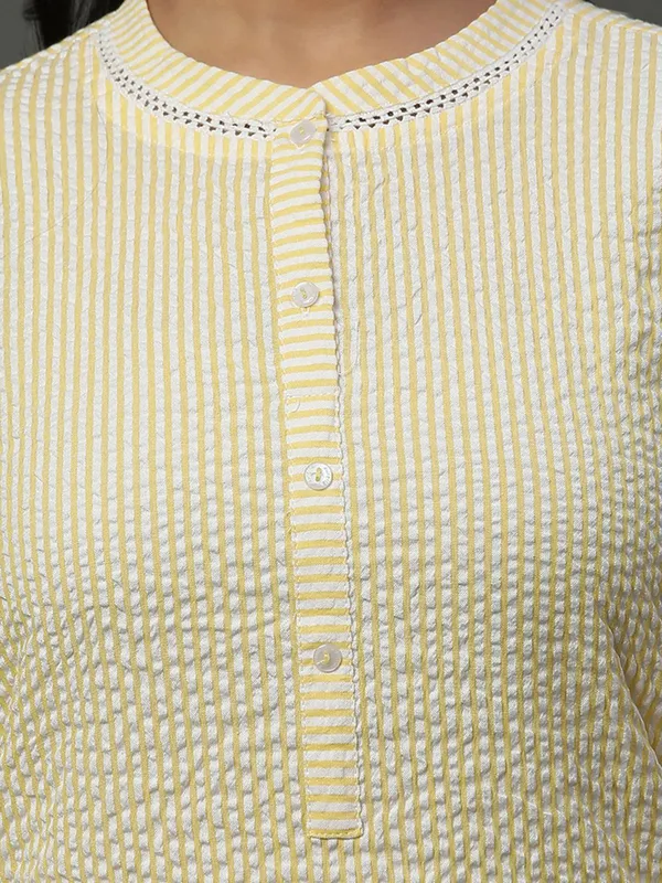 AURELIA light yellow stripe kurti