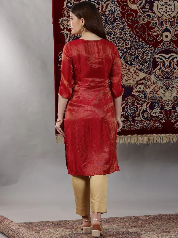 AURELIA Maroon kurti in goergette