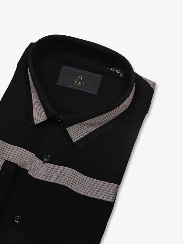 AVEGA black cotton shirt for men