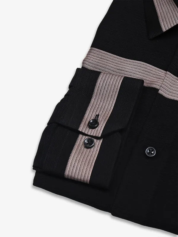 AVEGA black cotton shirt for men