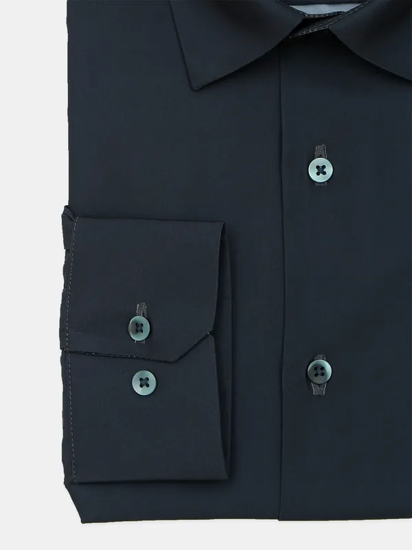 Avega black printed cotton party wear shirt