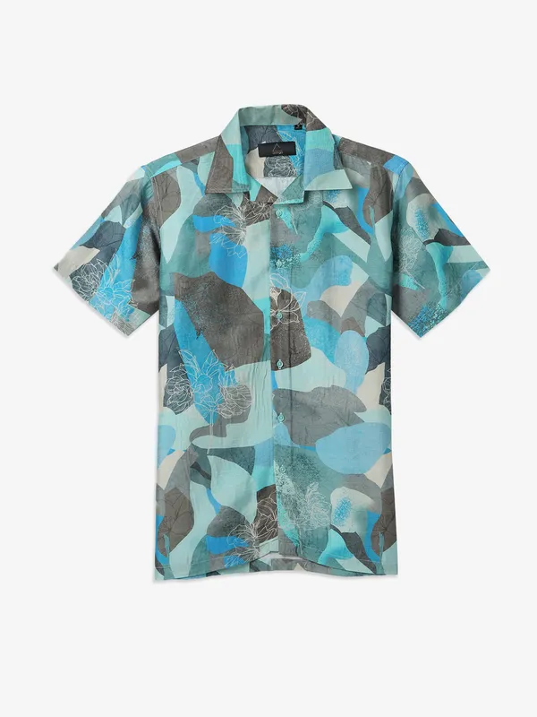 AVEGA blue printed casual shirt