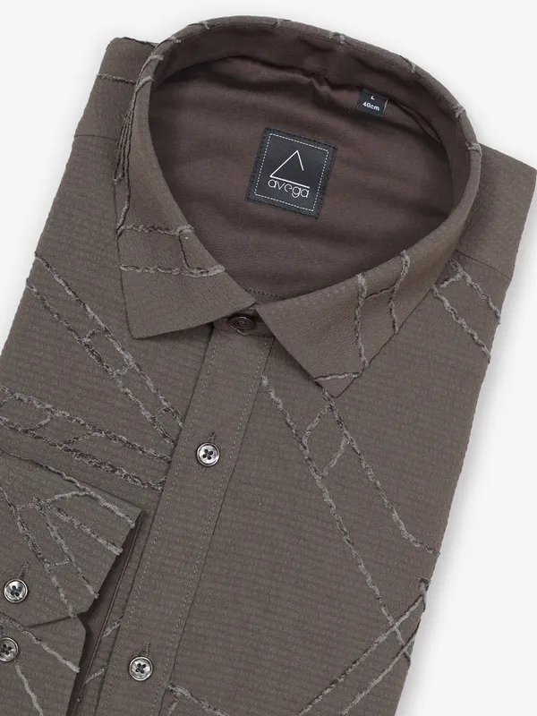 AVEGA charcoal cotton party shirt