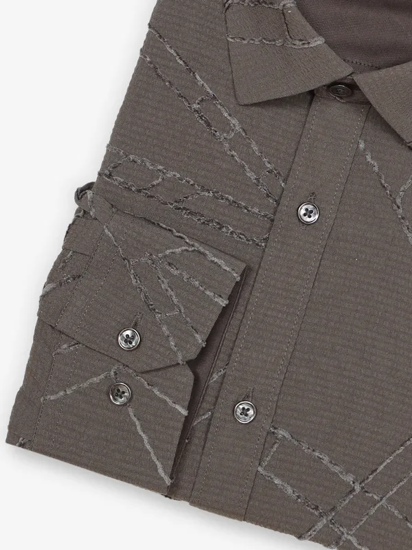 AVEGA charcoal cotton party shirt