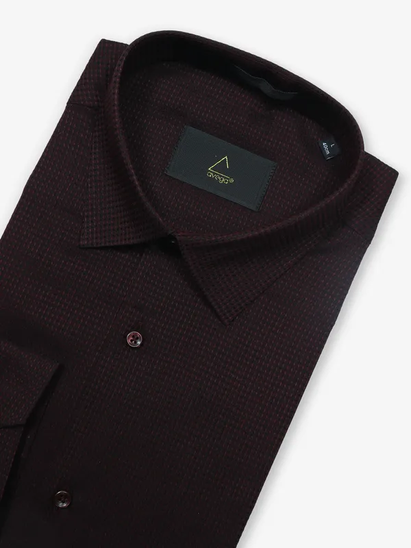 AVEGA coffee texture cotton shirt