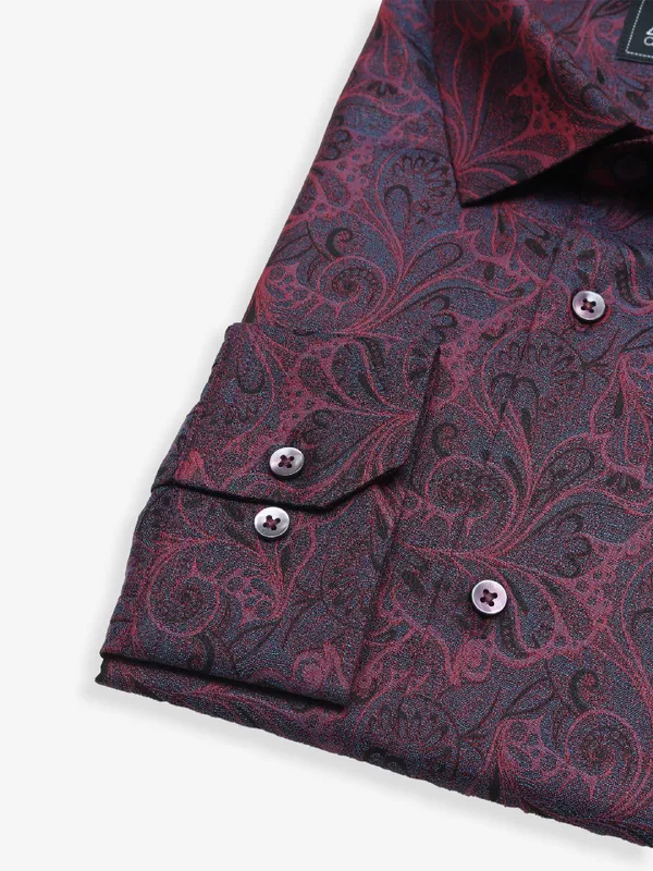 Avega cotton grey printed shirt
