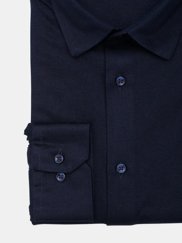 Avega cotton navy formal wear shirt