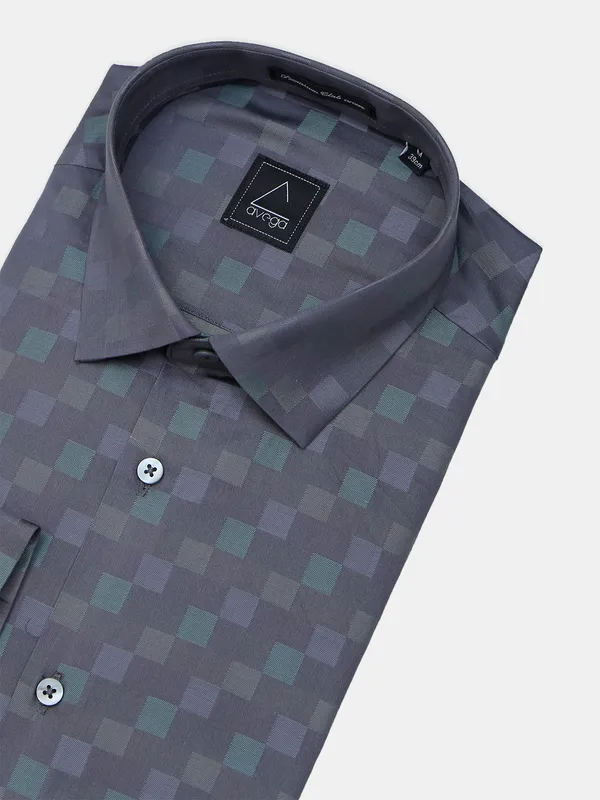 Avega cotton printed grey shirt for party