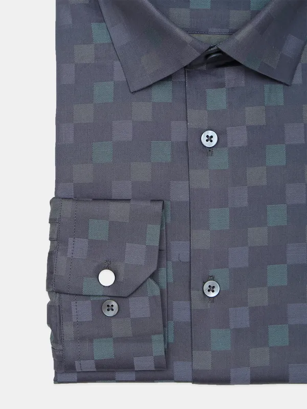 Avega cotton printed grey shirt for party