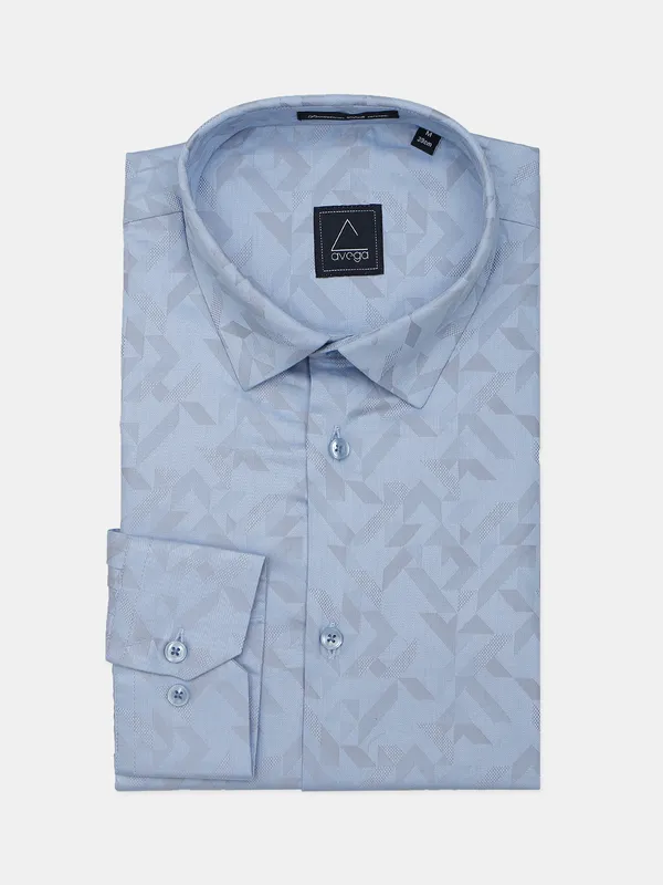 Avega cotton sky blue shirt for men