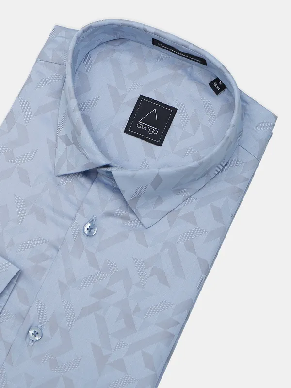 Avega cotton sky blue shirt for men