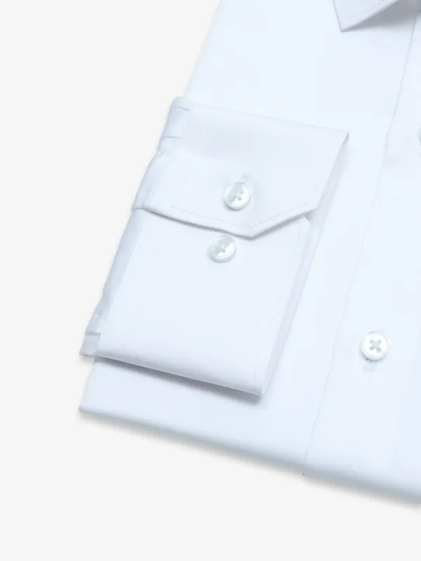 Avega cotton white plain shirt