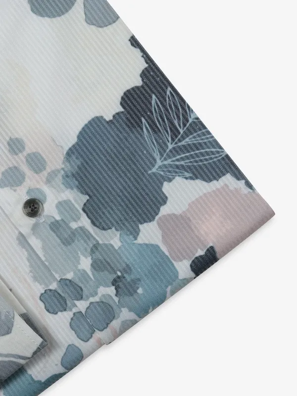 AVEGA cotton white printed shirt