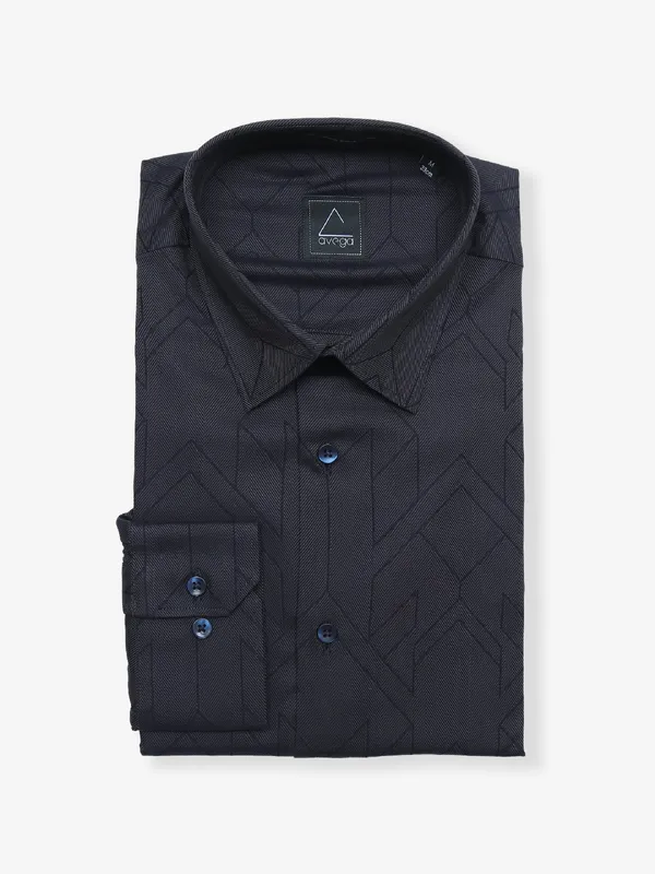 Avega latest black printed cotton shirt